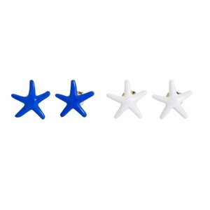 Set of Blue and White Starfish Earrings 🇺🇸